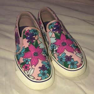 Nike TIKI Floral Canvas Slip-Ons - Sz 6.5 EXCELLENT